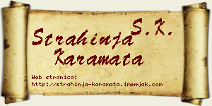 Strahinja Karamata vizit kartica